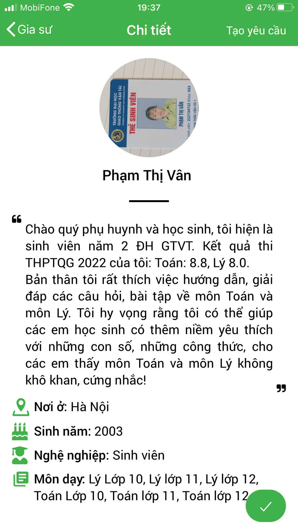 dạy kèm tại hà nội